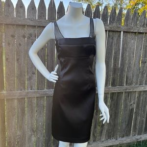 Vintage Sexy Hugo Buscati Collection Black Sheer Dress Sz M LBD Cocktail